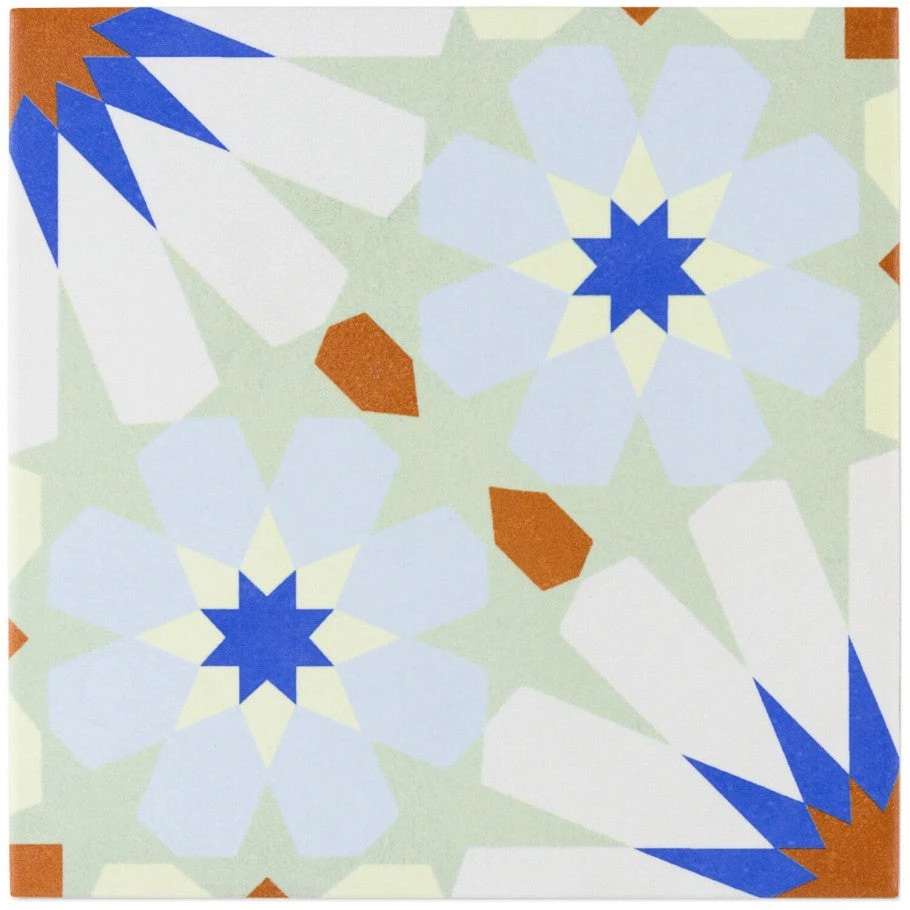 Uffizi Multicolored Encaustic 9x9 Glazed Porcelain Tile 6 Uffizi Multicolored Encaustic 9x9 Glazed Porcelain Tile - Image 4