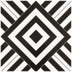 ACHIM Retro Geometric 12 In. X 12 In. Self-Adhesive Vinyl Floor Tile (20 Tiles/20 Sq. Ft.)