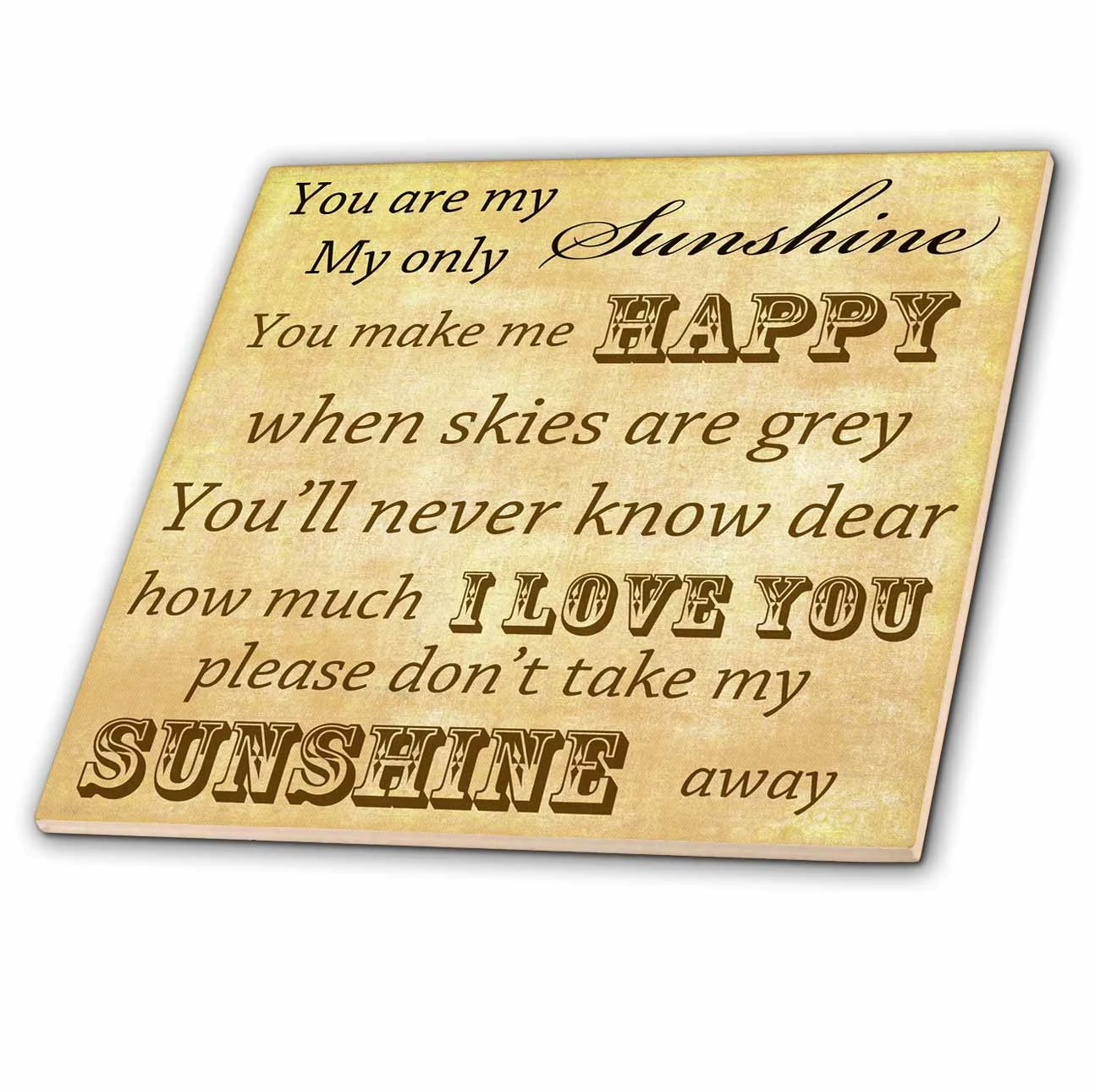 3dRose Vintage Songs You Are My Sunshine- Love Songs - Ceramic Tile, 8-inch 3 3dRose Vintage Songs You Are My Sunshine- Love Songs - Ceramic Tile, 8-inch