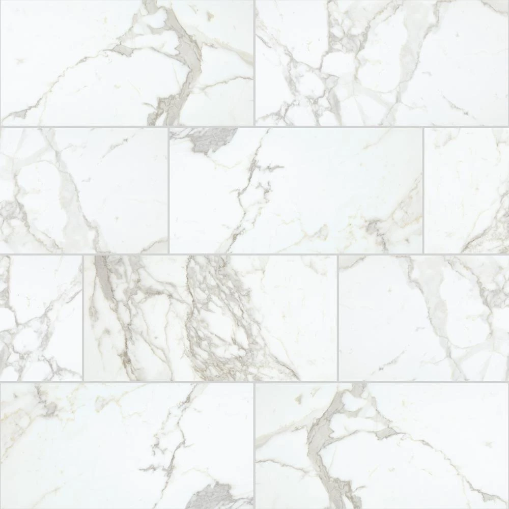 Daltile QuicTile 12 In. X 24 In. Calacatta Marble Polished Porcelain Locking Floor Tile (9.6 Sq. Ft. / Case) 22 Daltile QuicTile 12 In. X 24 In. Calacatta Marble Polished Porcelain Locking Floor Tile (9.6 Sq. Ft. / Case) - Image 20