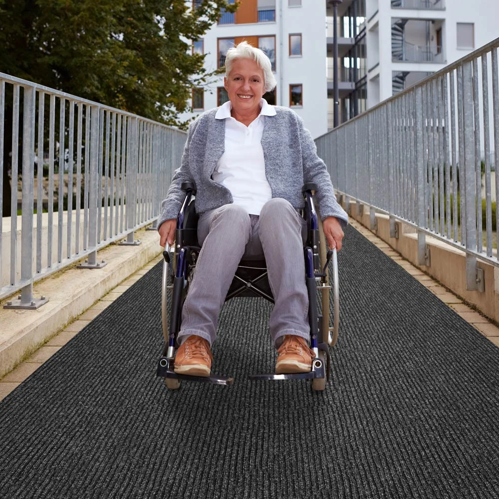 Heavy-Duty Ribbed Indoor/Outdoor Carpet With Rubber Marine Backing - Charcoal Black 6' X 10' - Several Sizes Available - Carpet Flooring For Patio, Porch, Deck, Boat, Basement Or Garage 10 Heavy-Duty Ribbed Indoor/Outdoor Carpet With Rubber Marine Backing - Charcoal Black 6' X 10' - Several Sizes Available - Carpet Flooring For Patio, Porch, Deck, Boat, Basement Or Garage - Image 8