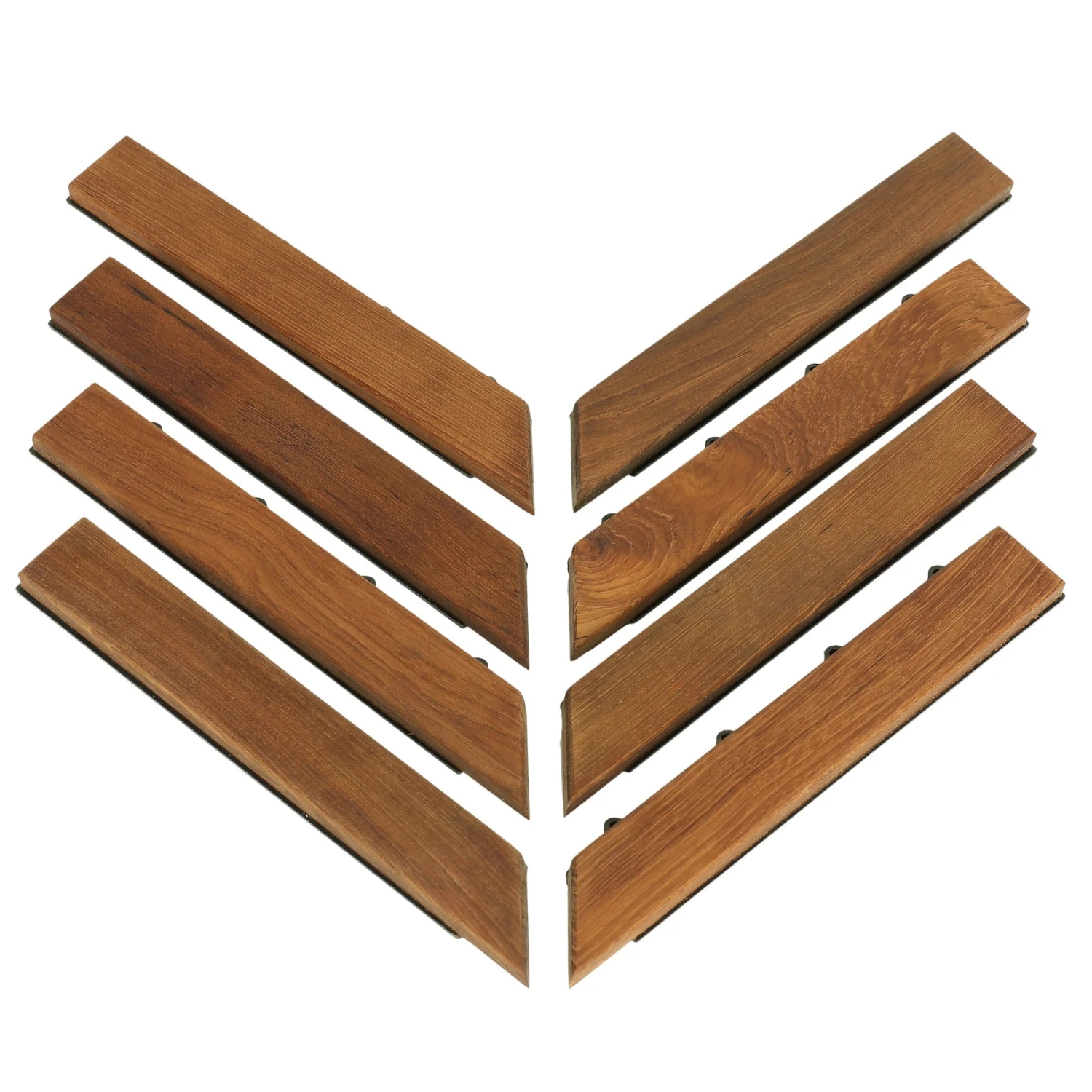 Bare Decor EZ-Floor Interlocking Flooring Tiles In Solid Teak Wood (Set Of 10) 7 Bare Decor EZ-Floor Interlocking Flooring Tiles In Solid Teak Wood (Set Of 10) - Image 5