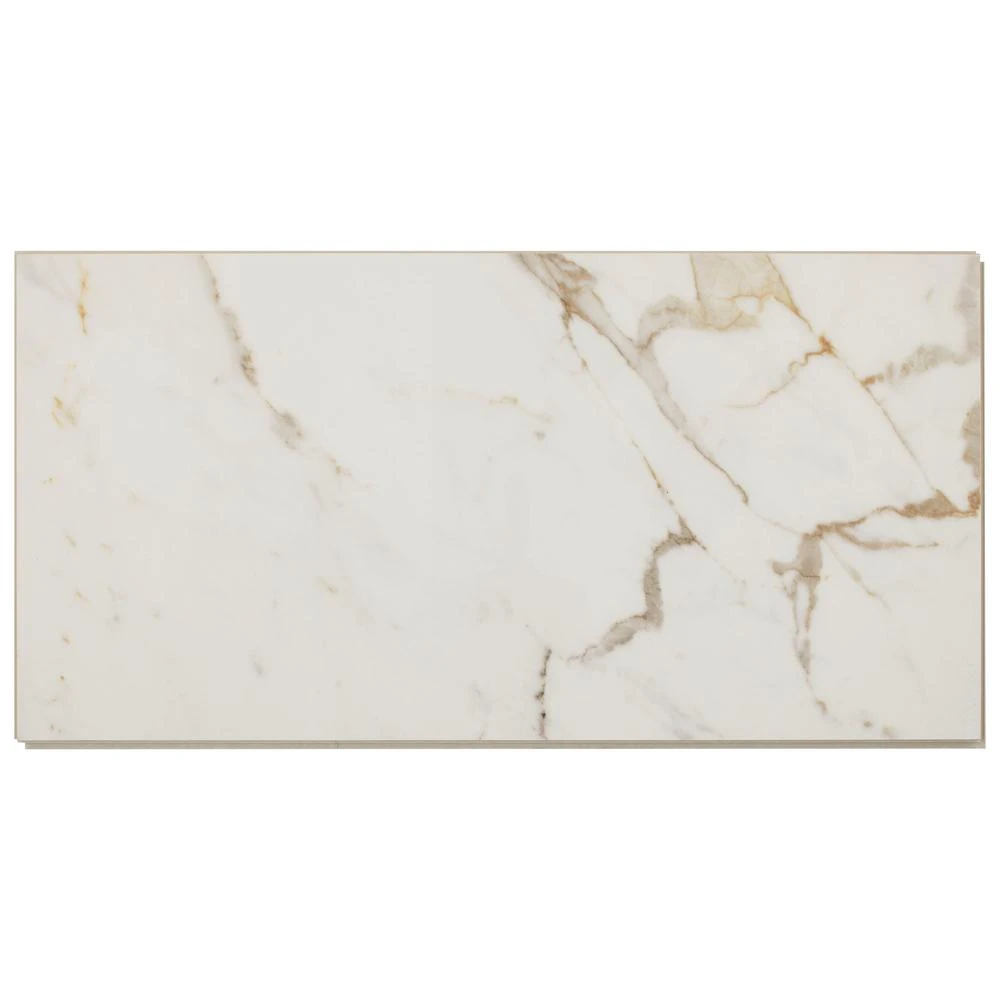 Daltile QuicTile 12 In. X 24 In. Calacatta Marble Polished Porcelain Locking Floor Tile (9.6 Sq. Ft. / Case) 9 Daltile QuicTile 12 In. X 24 In. Calacatta Marble Polished Porcelain Locking Floor Tile (9.6 Sq. Ft. / Case) - Image 7