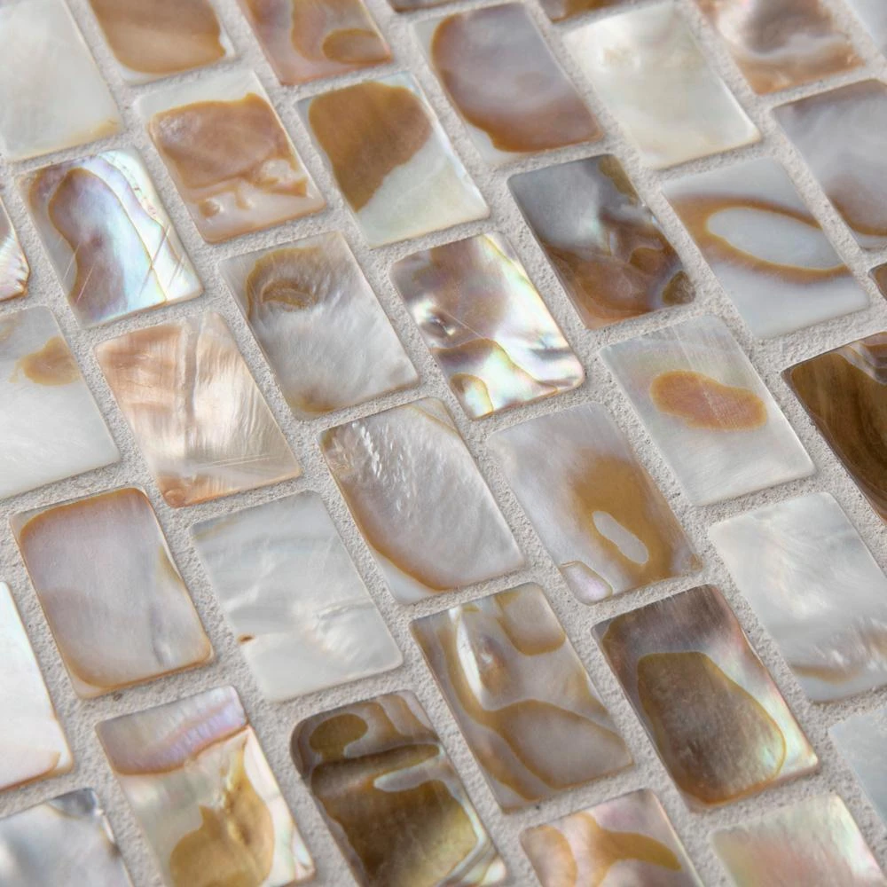 Merola Tile Conchella Subway Natural 12-1/4 In. X 12-1/2 In. X 2 Mm Natural Seashell Mosaic Tile 7 Merola Tile Conchella Subway Natural 12-1/4 In. X 12-1/2 In. X 2 Mm Natural Seashell Mosaic Tile - Image 5