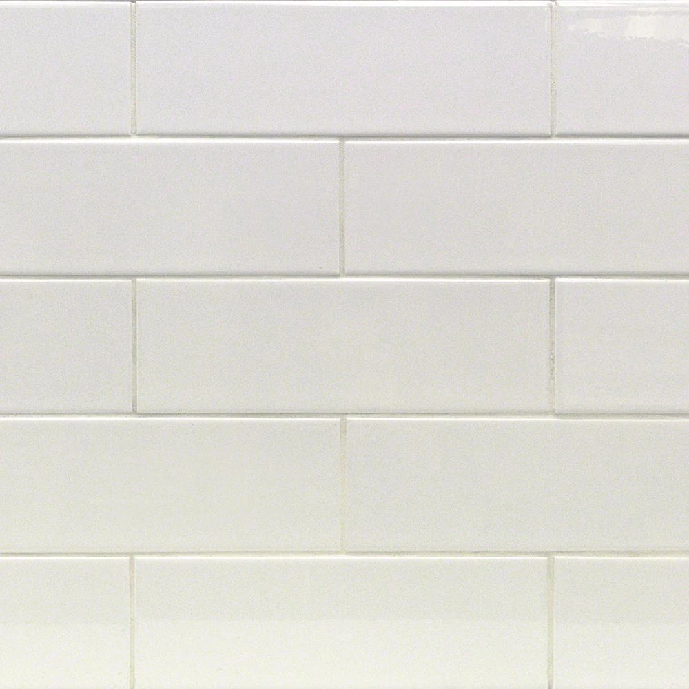 Ivy Hill Tile Essential White 4 In. X 12 In. X 6mm Polished Ceramic Subway Wall Tile (9.68 Sq. Ft./case) 3 Ivy Hill Tile Essential White 4 In. X 12 In. X 6mm Polished Ceramic Subway Wall Tile (9.68 Sq. Ft./case)