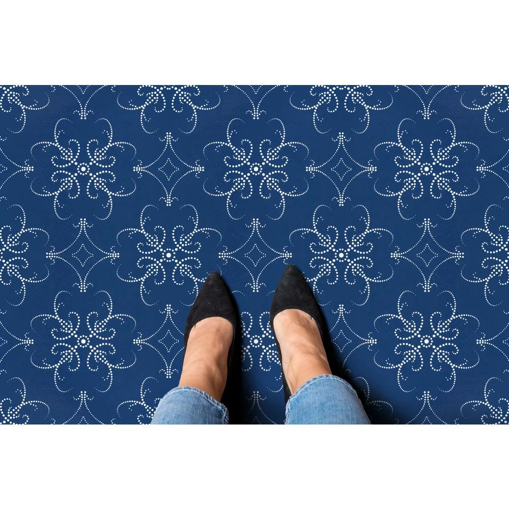 ACHIM Retro Navy Pearl 12 In. X 12 In. Self-Adhesive Vinyl Floor Tile (20 Tiles/20 Sq. Ft.) 5 ACHIM Retro Navy Pearl 12 In. X 12 In. Self-Adhesive Vinyl Floor Tile (20 Tiles/20 Sq. Ft.) - Image 3