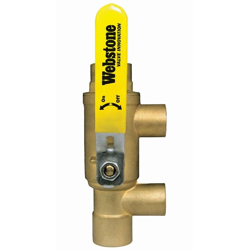 Webstone 1 In. X 1 In. Primary/Secondary Loop Purge Tee 3 Webstone 1 In. X 1 In. Primary/Secondary Loop Purge Tee