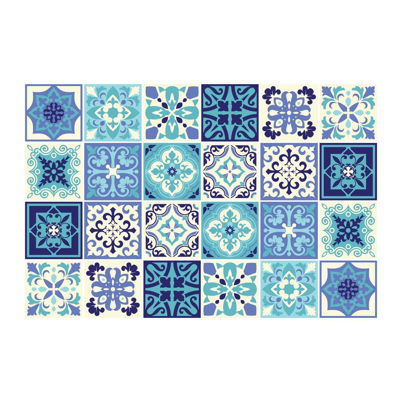 Walplus Peel And Stick Wall Tile Sticker Kitchen Bathroom Backsplash Splashback Tile Paint Stick On Tile Daliah Blue And Turquoise Mediterranean 3 Walplus Peel And Stick Wall Tile Sticker Kitchen Bathroom Backsplash Splashback Tile Paint Stick On Tile Daliah Blue And Turquoise Mediterranean