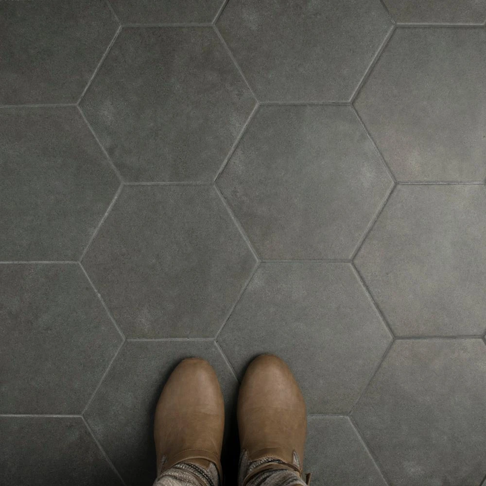 Merola Tile Vintage Hex Marengo 8-5/8 In. X 9-7/8 In. Porcelain Floor And Wall Tile (11.56 Sq. Ft. / Case) 13 Merola Tile Vintage Hex Marengo 8-5/8 In. X 9-7/8 In. Porcelain Floor And Wall Tile (11.56 Sq. Ft. / Case) - Image 11