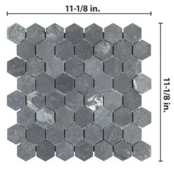 Merola Tile Crag Hexagon Black 11-1/8 In. X 11-1/8 In. X 8 Mm Slate Mosaic Tile -Flooring Shop 6670b33dcb54cb55ef2f13a2b4712e32 1800x1800