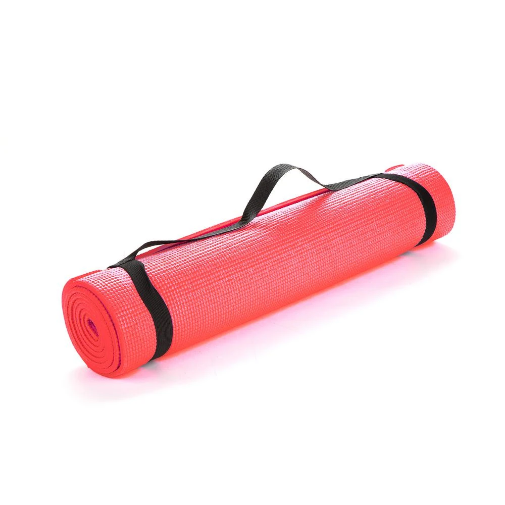 All Purpose Extra Thick Red Fitness & Exercise 24 In. X 68 In. Yoga Mat With Carrying Strap 3 All Purpose Extra Thick Red Fitness & Exercise 24 In. X 68 In. Yoga Mat With Carrying Strap