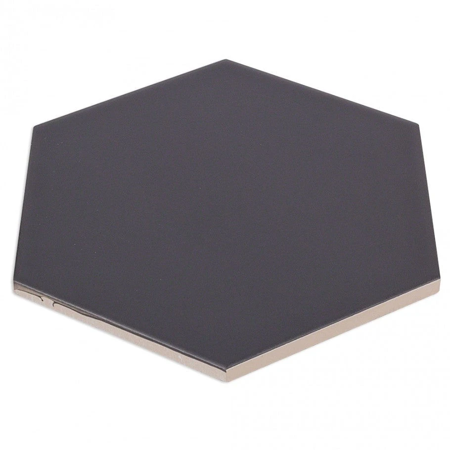 Magen Hex Dark Gray Matte Ceramic Hexagon Tile 8 Magen Hex Dark Gray Matte Ceramic Hexagon Tile - Image 6