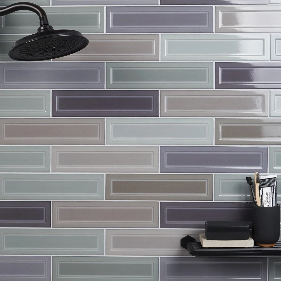 Bond Tile Sphinx Dark Blend 3 In. X 12 In. Ceramic Wall Tile (44 Pieces 10.76 Sq. Ft. / Box) 4 Bond Tile Sphinx Dark Blend 3 In. X 12 In. Ceramic Wall Tile (44 Pieces 10.76 Sq. Ft. / Box) - Image 2