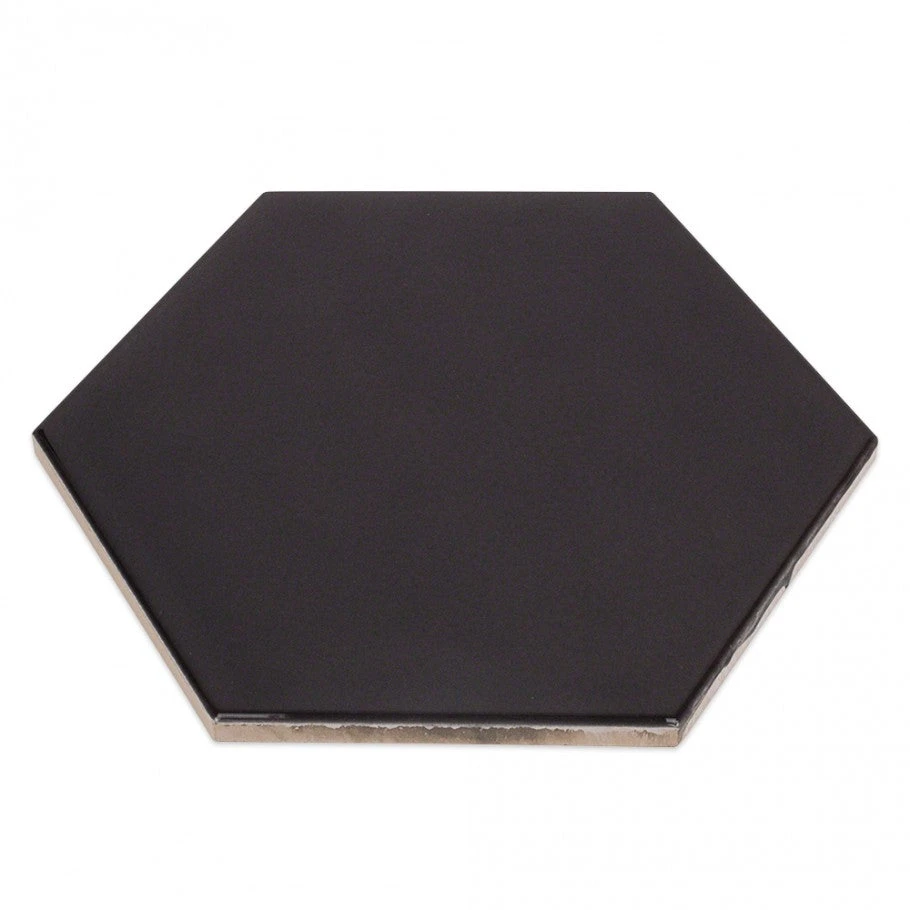 Magen Hex Dark Gray Polished Ceramic Hexagon Tile 8 Magen Hex Dark Gray Polished Ceramic Hexagon Tile - Image 6