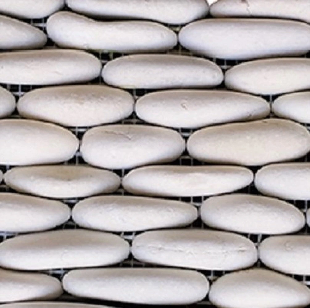 Rainforest White Stacked Stone Pebble Wall Tile 12" X 12" (5.0 Sq. Ft. / Case) 4 Rainforest White Stacked Stone Pebble Wall Tile 12" X 12" (5.0 Sq. Ft. / Case) - Image 2
