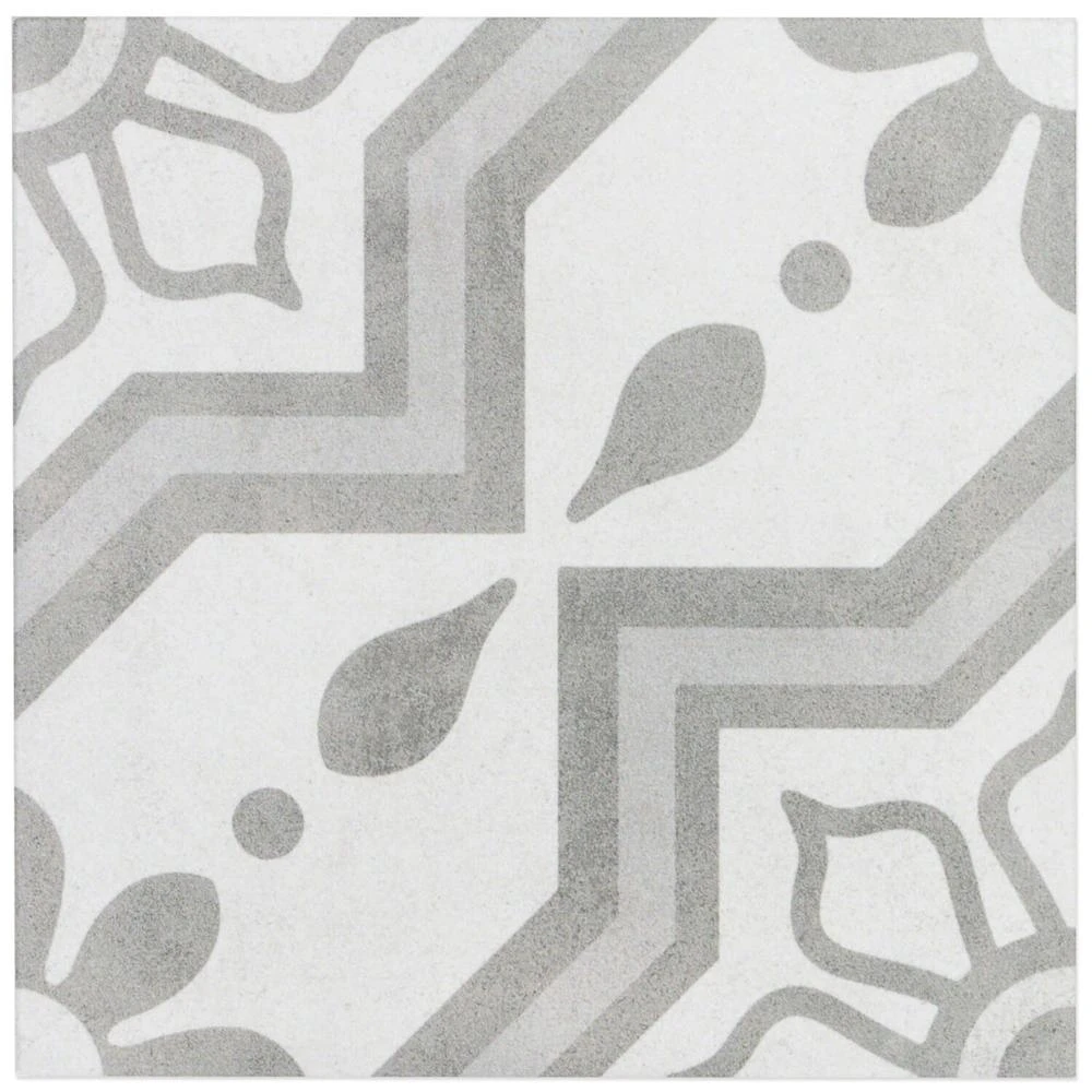 Ivy Hill Tile Sintra Silver Sky Encaustic 9 In. X 9 In. X 10mm Mate Porcelain Floor And Wall Tile (20 Pieces / 10.65 Sq. Ft. / Box) 5 Ivy Hill Tile Sintra Silver Sky Encaustic 9 In. X 9 In. X 10mm Mate Porcelain Floor And Wall Tile (20 Pieces / 10.65 Sq. Ft. / Box) - Image 3