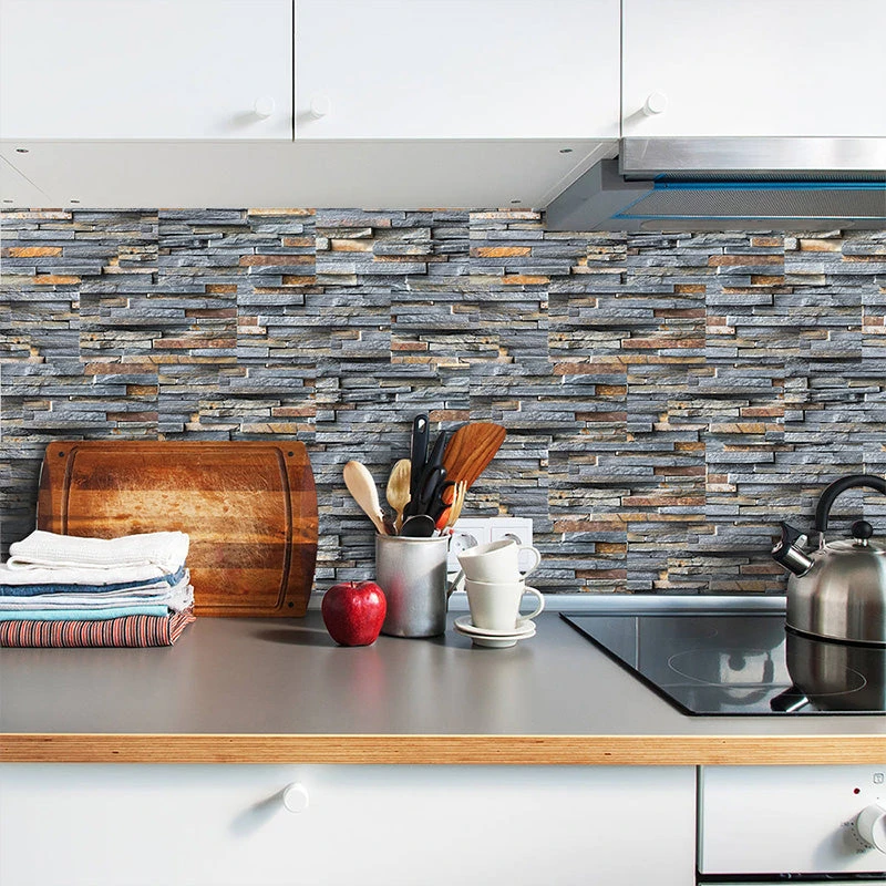 Goory Self-Adhesive Vinyl Flooring Tiles Waterproof Peel And Stick Tiles Wall Stickers For Home Decor,Gray Wood Grain 8 Goory Self-Adhesive Vinyl Flooring Tiles Waterproof Peel And Stick Tiles Wall Stickers For Home Decor,Gray Wood Grain - Image 6