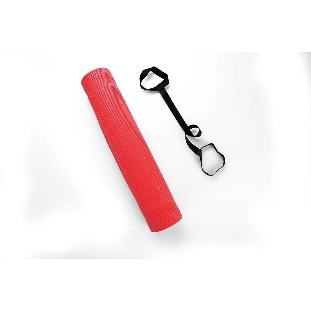 All Purpose Extra Thick Red Fitness & Exercise 24 In. X 68 In. Yoga Mat With Carrying Strap 4 All Purpose Extra Thick Red Fitness & Exercise 24 In. X 68 In. Yoga Mat With Carrying Strap - Image 2