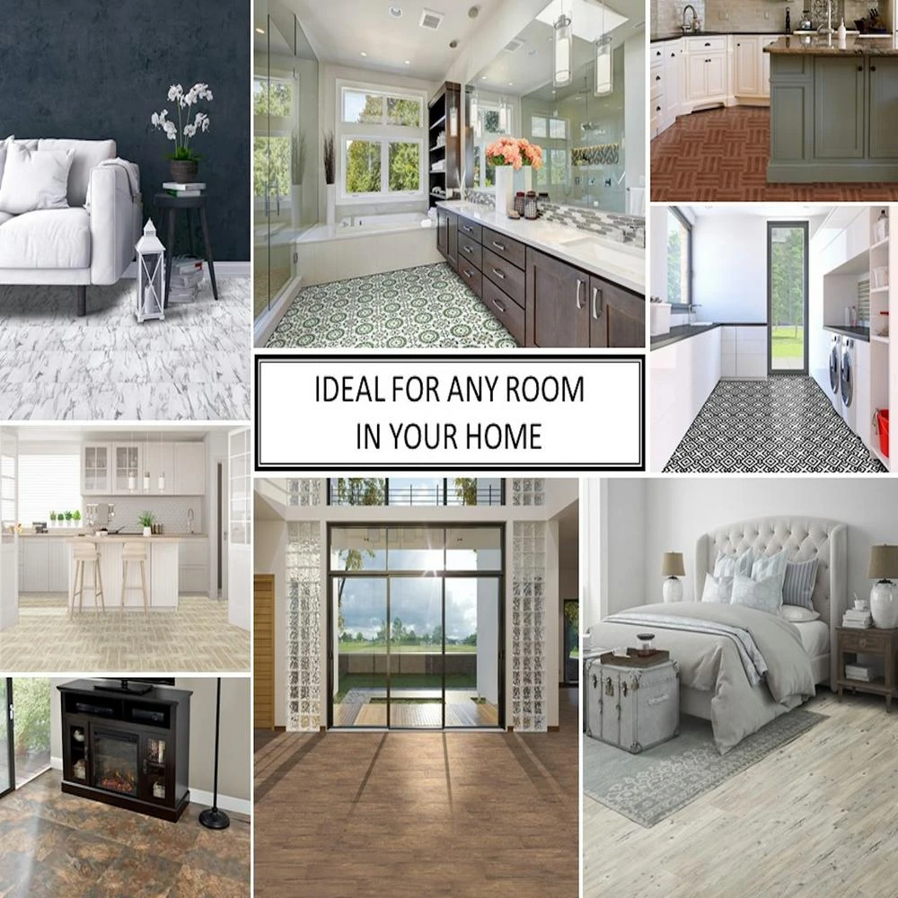 ACHIM Retro Navy Pearl 12 In. X 12 In. Self-Adhesive Vinyl Floor Tile (20 Tiles/20 Sq. Ft.) 8 ACHIM Retro Navy Pearl 12 In. X 12 In. Self-Adhesive Vinyl Floor Tile (20 Tiles/20 Sq. Ft.) - Image 6