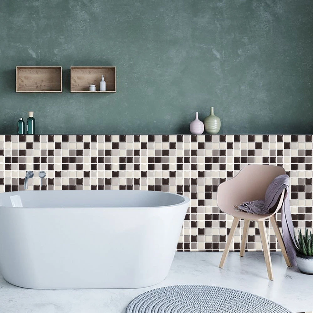 10/20 Pieces Backsplash Tile For Kitchen Mosaic Square Peel And Stick Tile, 3.94x3.94" 10 10/20 Pieces Backsplash Tile For Kitchen Mosaic Square Peel And Stick Tile, 3.94x3.94" - Image 8