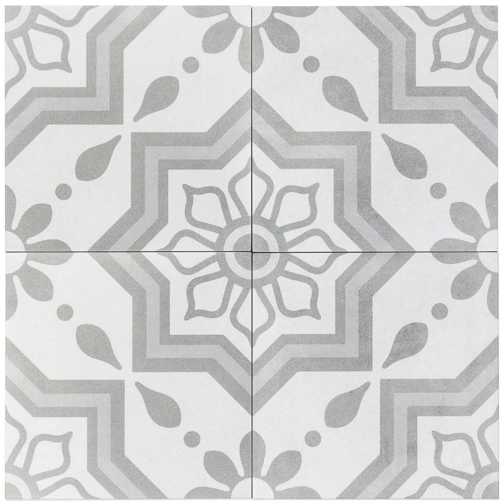Ivy Hill Tile Sintra Silver Sky Encaustic 9 In. X 9 In. X 10mm Mate Porcelain Floor And Wall Tile (20 Pieces / 10.65 Sq. Ft. / Box) 9 Ivy Hill Tile Sintra Silver Sky Encaustic 9 In. X 9 In. X 10mm Mate Porcelain Floor And Wall Tile (20 Pieces / 10.65 Sq. Ft. / Box) - Image 7