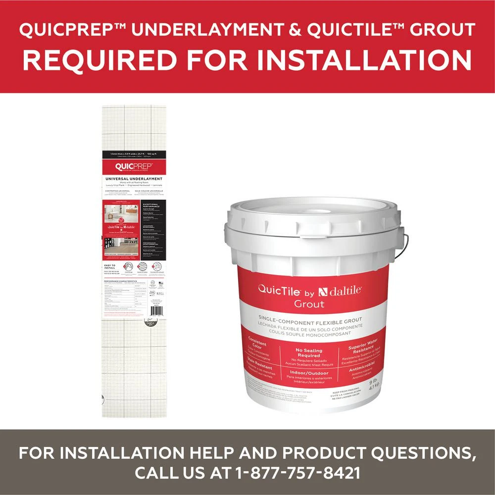 Daltile QuicTile 12 In. X 24 In. Calacatta Marble Polished Porcelain Locking Floor Tile (9.6 Sq. Ft. / Case) 5 Daltile QuicTile 12 In. X 24 In. Calacatta Marble Polished Porcelain Locking Floor Tile (9.6 Sq. Ft. / Case) - Image 3