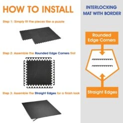 Yes4All Interlocking Foam Mats With Border - Cover 24 SQFT (6 Pcs, Black) 13 Yes4All Interlocking Foam Mats With Border - Cover 24 SQFT (6 Pcs, Black) -Flooring Shop f6b0b550 874f 4c5c 8083 0d2311da479b 1.ac9a19fb9b76669b2636b2b0b95b714f 1800x1800