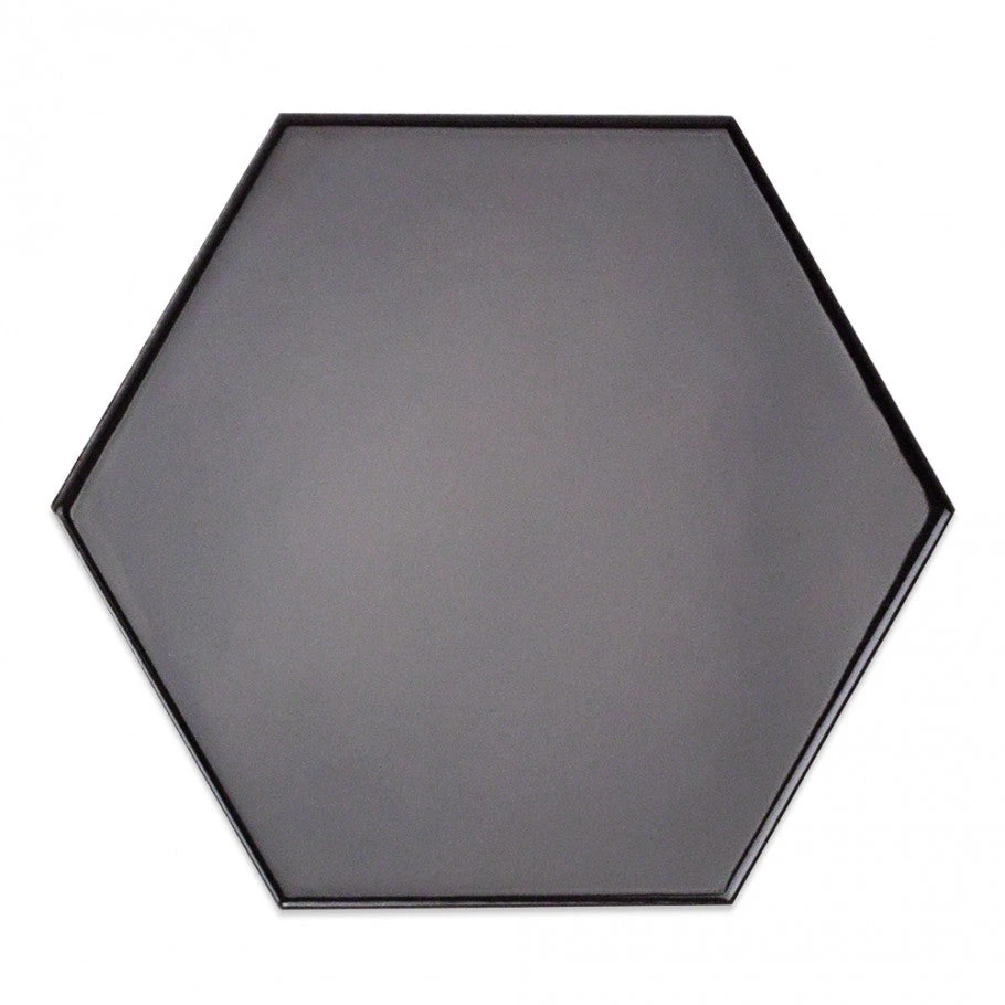 Magen Hex Dark Gray Polished Ceramic Hexagon Tile 6 Magen Hex Dark Gray Polished Ceramic Hexagon Tile - Image 4